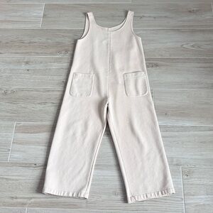 Knit Jumpsuit Cream or Light Tan Sleeveless Small Medium